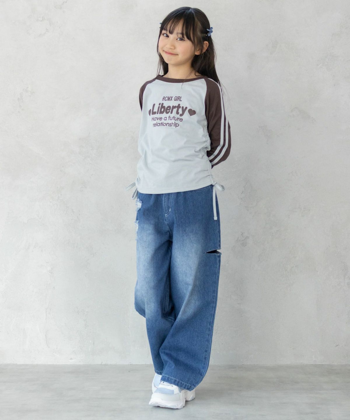 RICH MIX レースアップ長袖Tシャツ キッズ ネコポス 対応商品