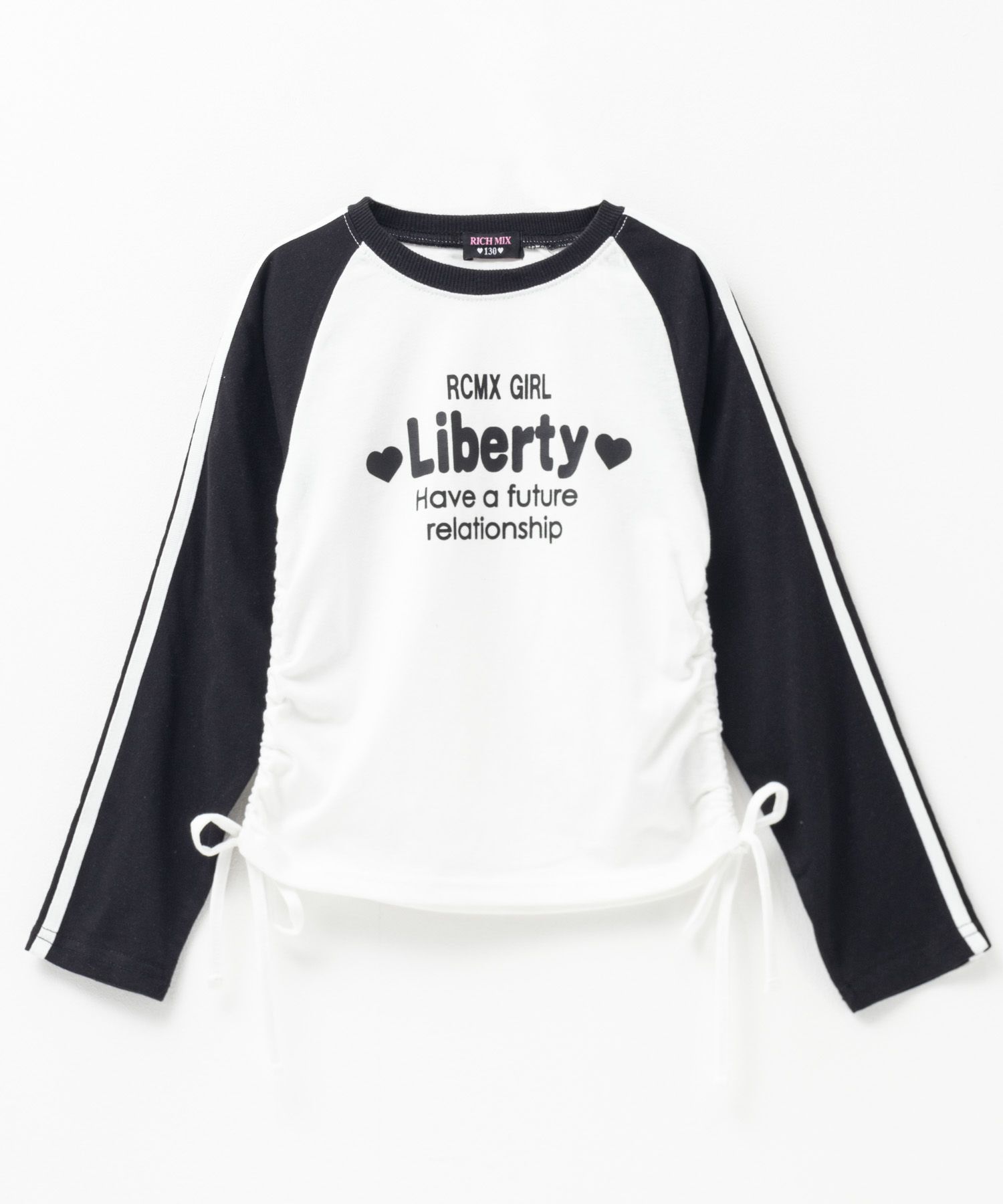 RICH MIX  レースアップ長袖Tシャツ キッズ メール便 対応商品商品画像-19