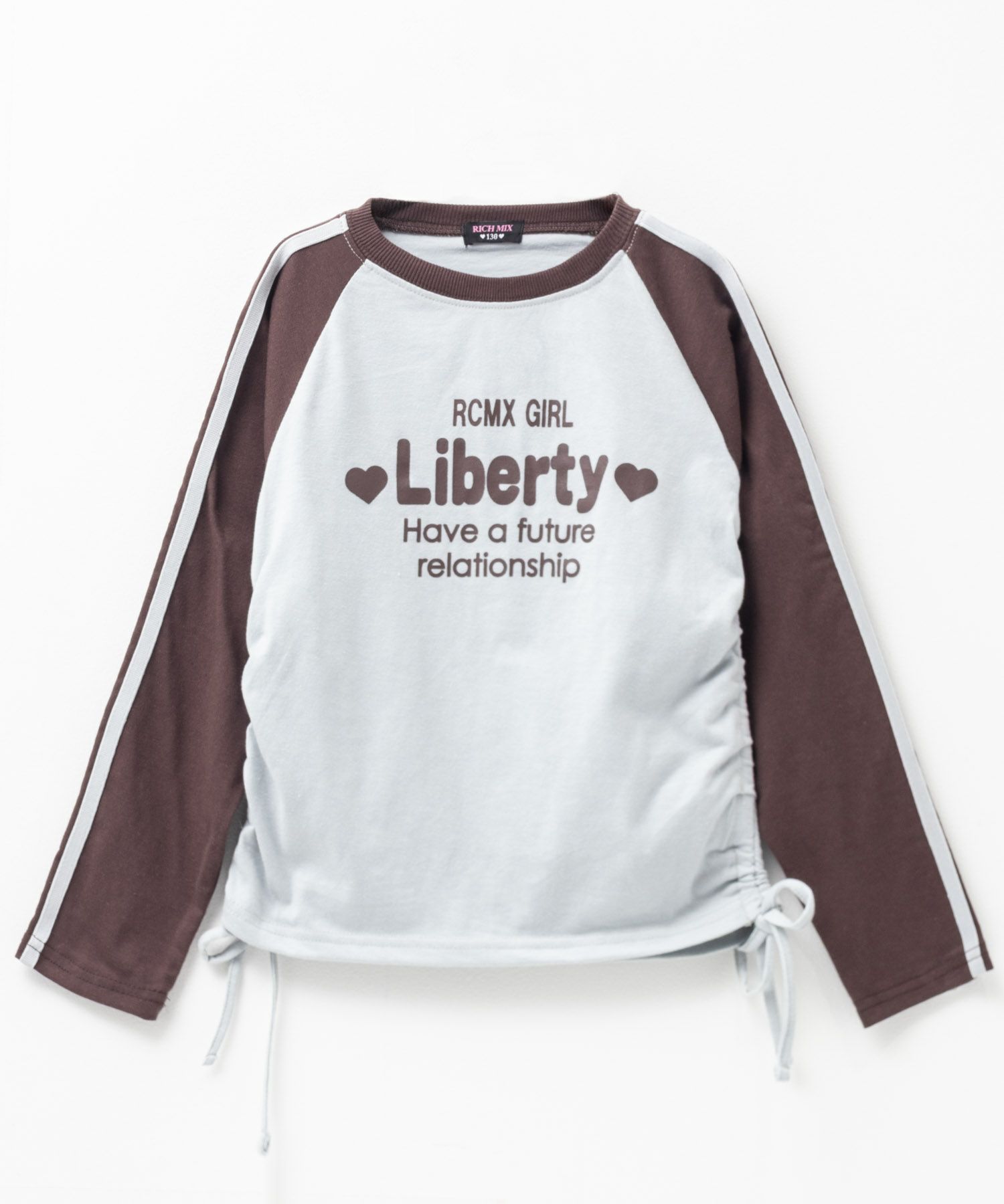 RICH MIX  レースアップ長袖Tシャツ キッズ メール便 対応商品商品画像-21