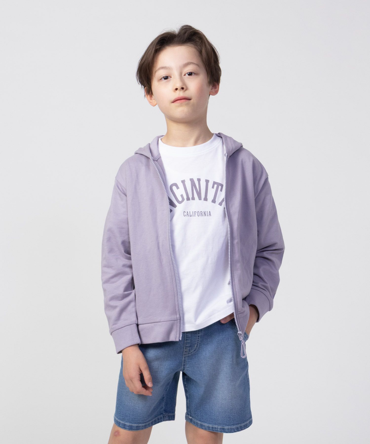 NAVY フルジップパーカー キッズ