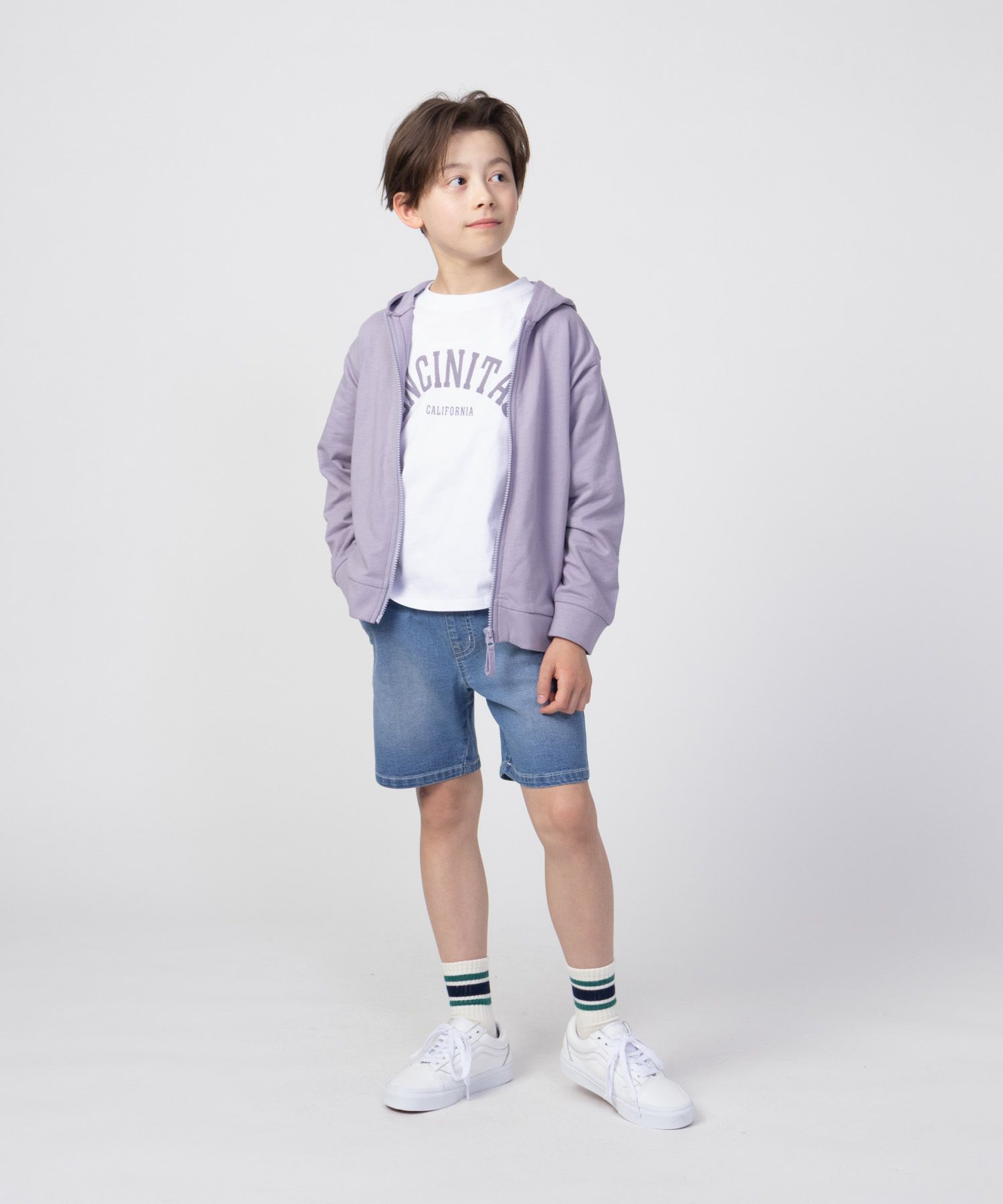 NAVY フルジップパーカー キッズ