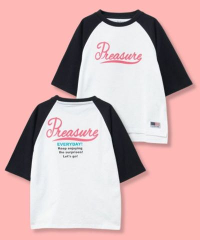[値下げ]NAVY  ルーズシルエットラグラン配色Tシャツ キッズ ネコポス 対応商品