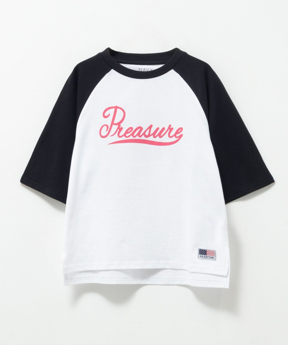 NAVY ルーズシルエットラグラン配色Tシャツ キッズ ネコポス 対応商品