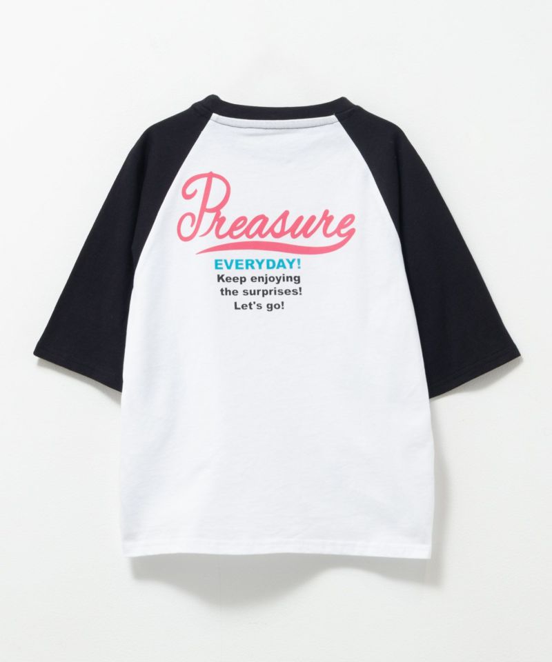 NAVY  ルーズシルエットラグラン配色Tシャツ キッズ メール便 対応商品商品画像-3