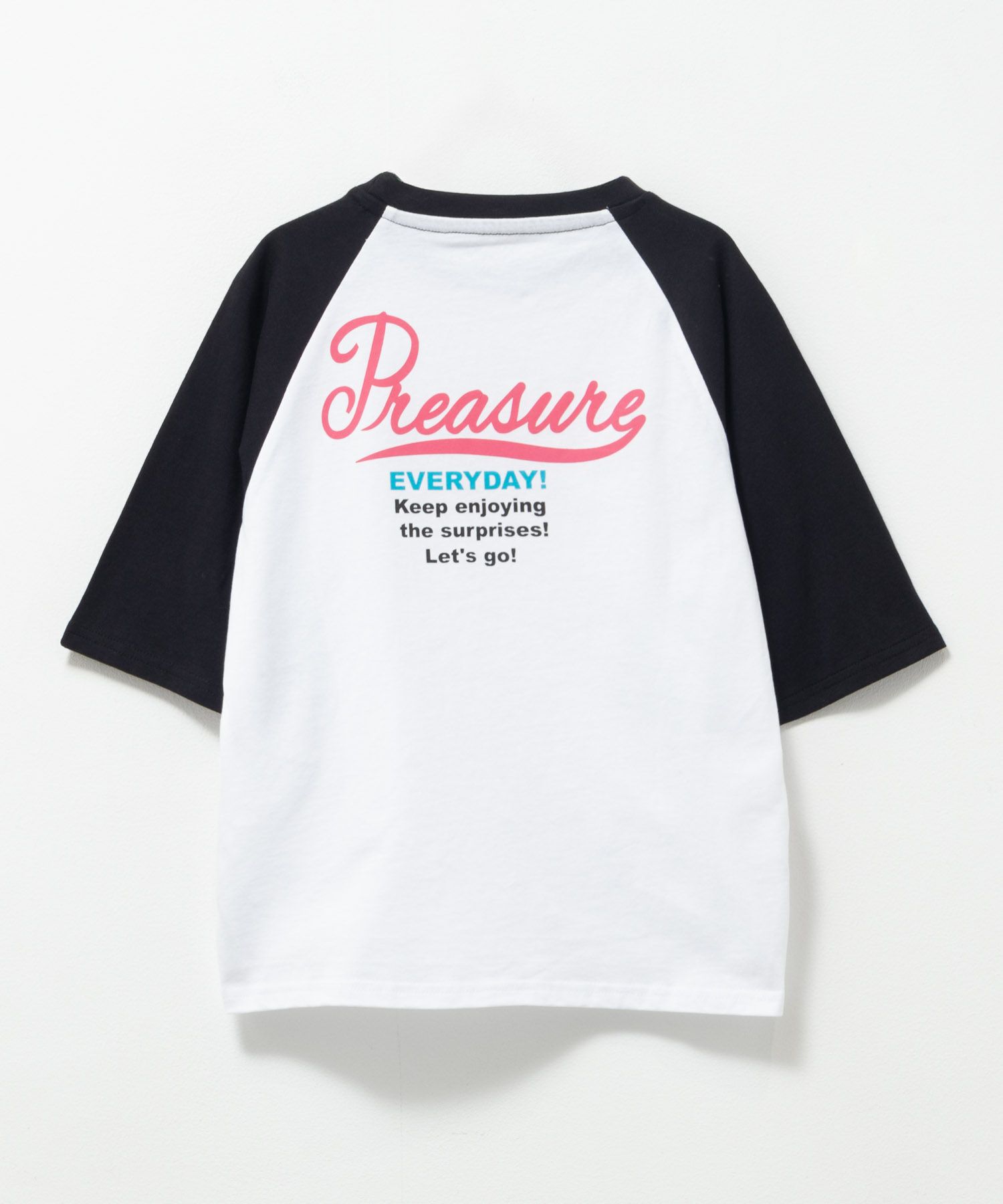 NAVY  ルーズシルエットラグラン配色Tシャツ キッズ メール便 対応商品商品画像-3