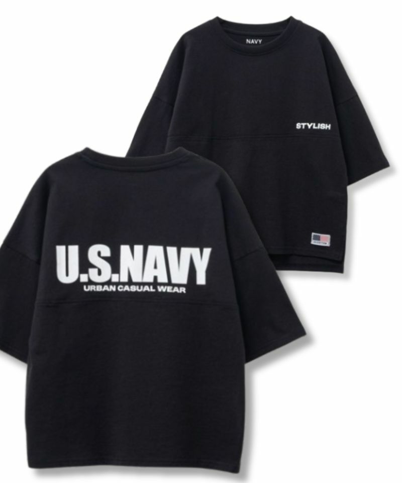 NAVY  ルーズシルエットストリート切替Tシャツ キッズ メール便 対応商品商品サムネイル-2