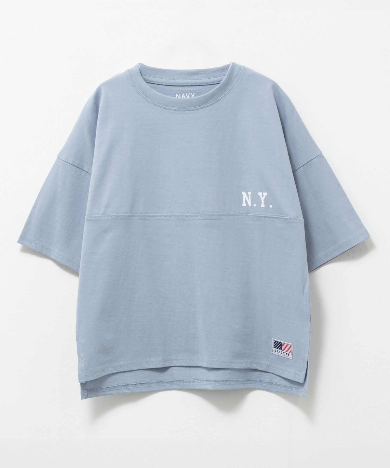 NAVY  ルーズシルエットストリート切替Tシャツ キッズ メール便 対応商品商品画像-5