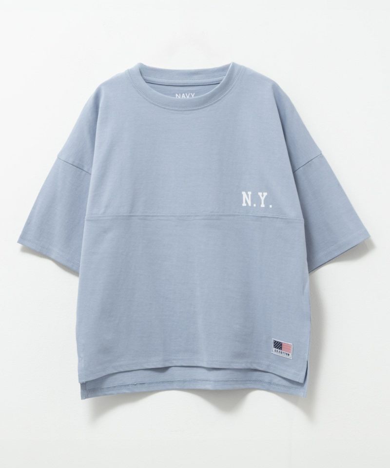 NAVY ルーズシルエットストリート切替Tシャツ キッズ メール便 対応商品商品画像-5