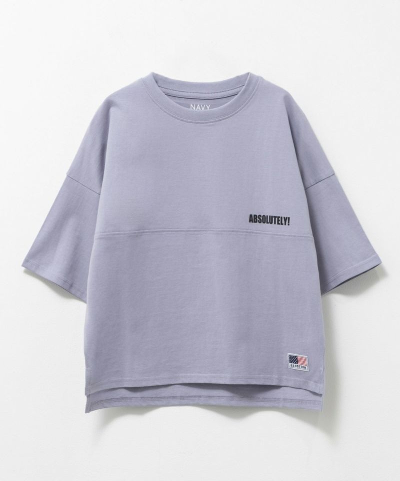NAVY ルーズシルエットストリート切替Tシャツ キッズ メール便 対応商品商品画像-9