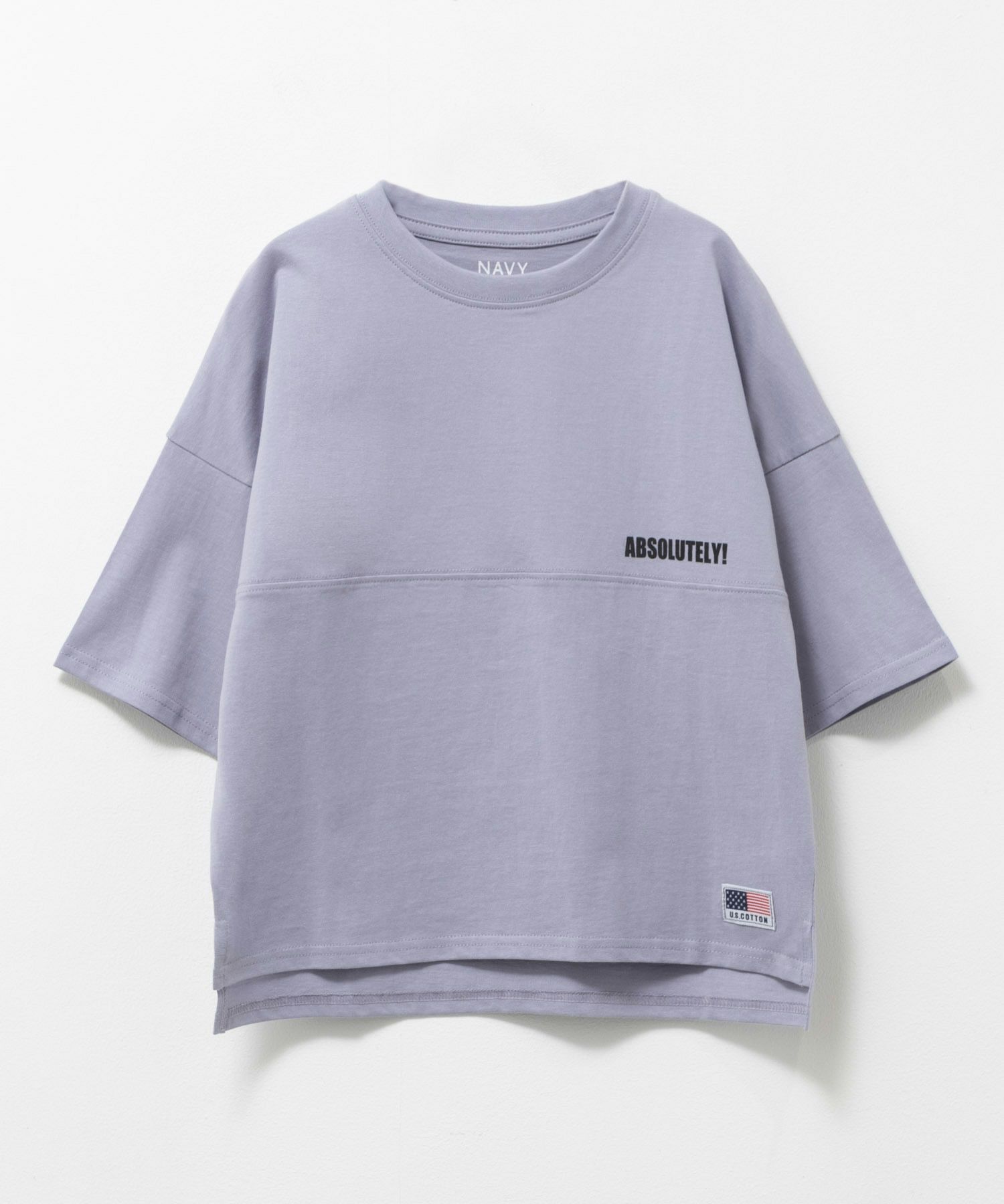 NAVY  ルーズシルエットストリート切替Tシャツ キッズ メール便 対応商品商品画像-9