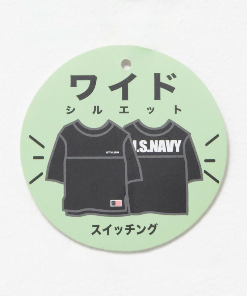 NAVY  ルーズシルエットストリート切替Tシャツ キッズ メール便 対応商品商品画像-22