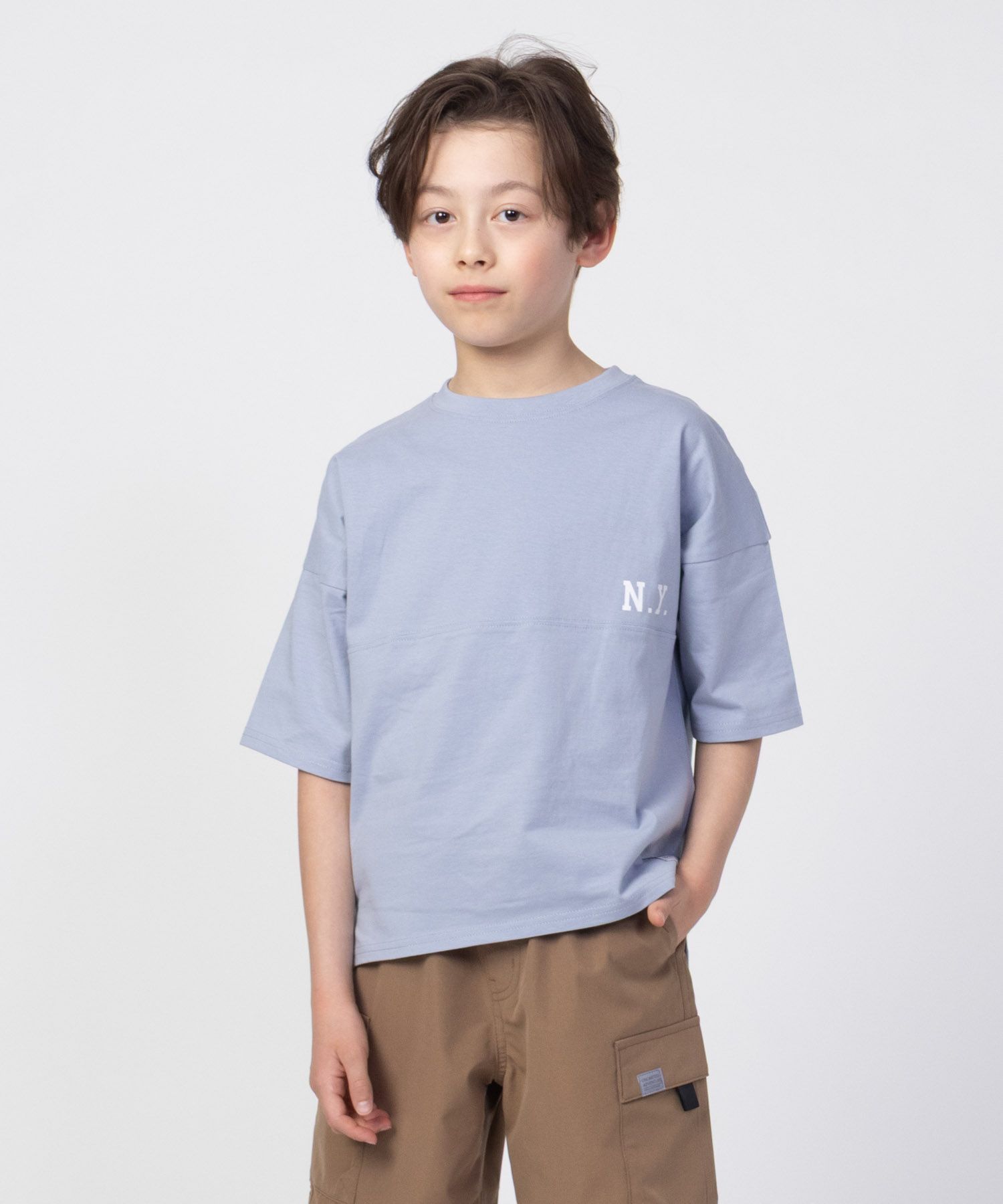 NAVY ルーズシルエットストリート切替Tシャツ キッズ ネコポス 対応商品