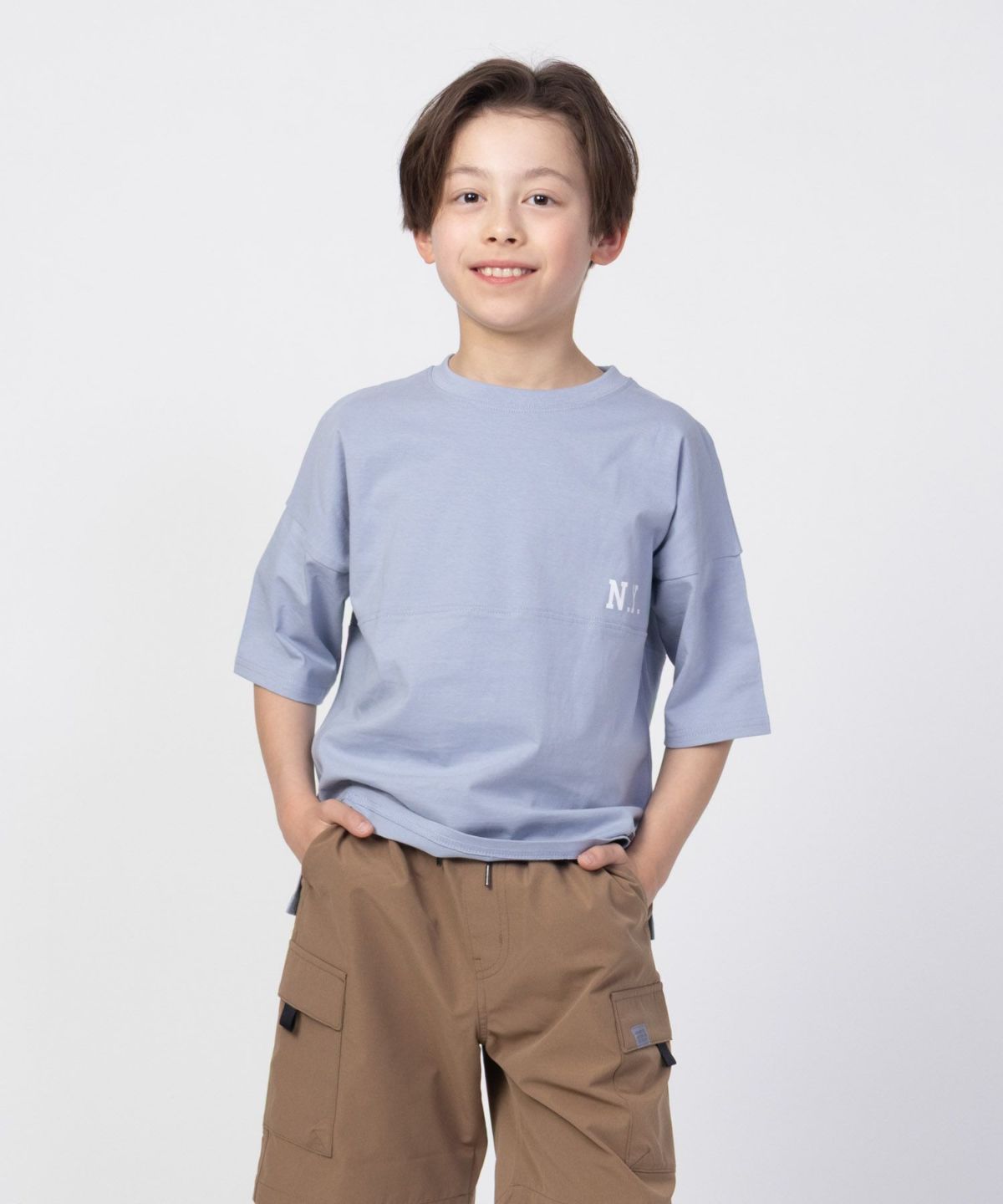 NAVY ルーズシルエットストリート切替Tシャツ キッズ ネコポス 対応商品