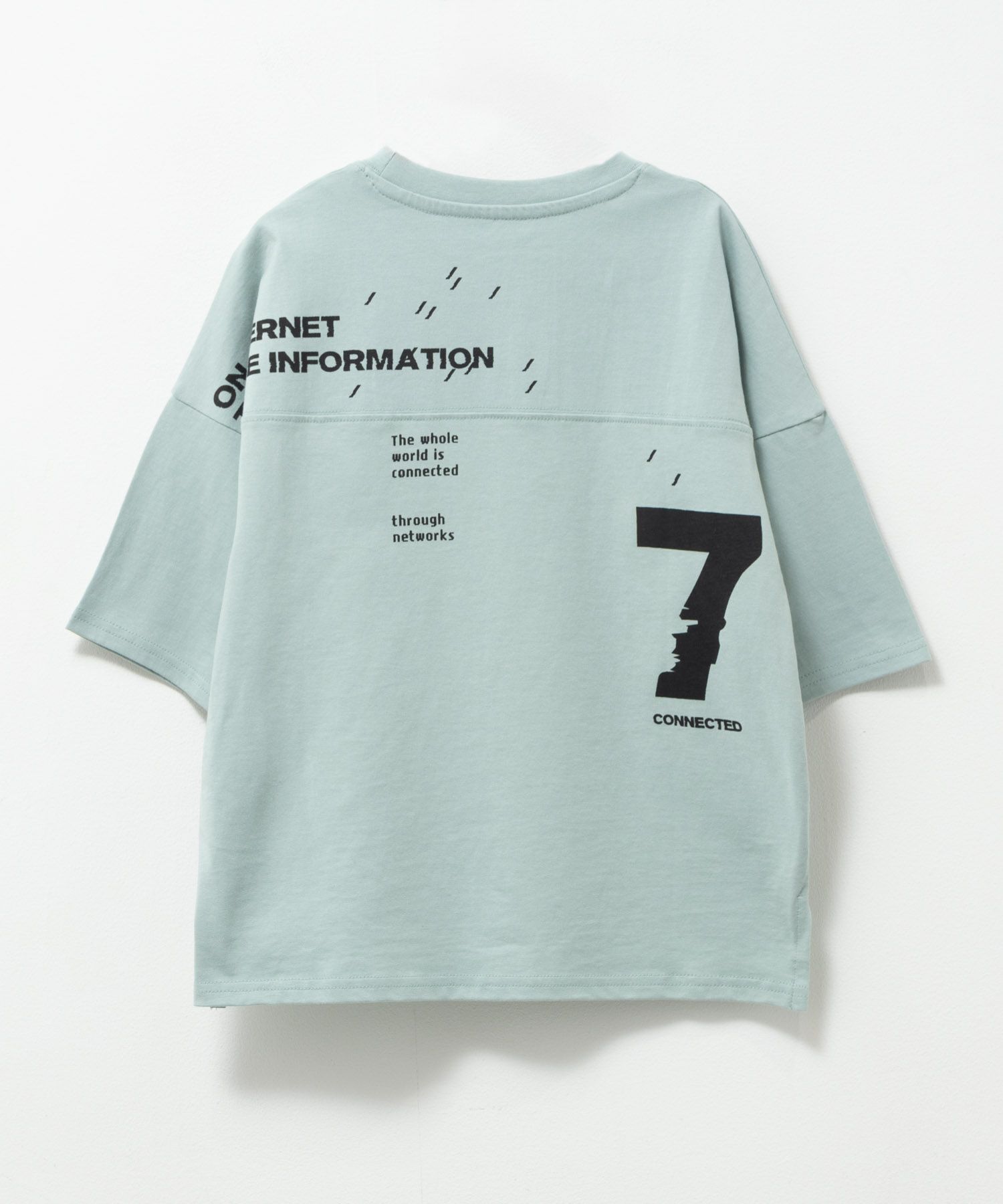 NAVY ルーズシルエットストリート切替Tシャツ キッズ メール便 対応商品商品画像-3