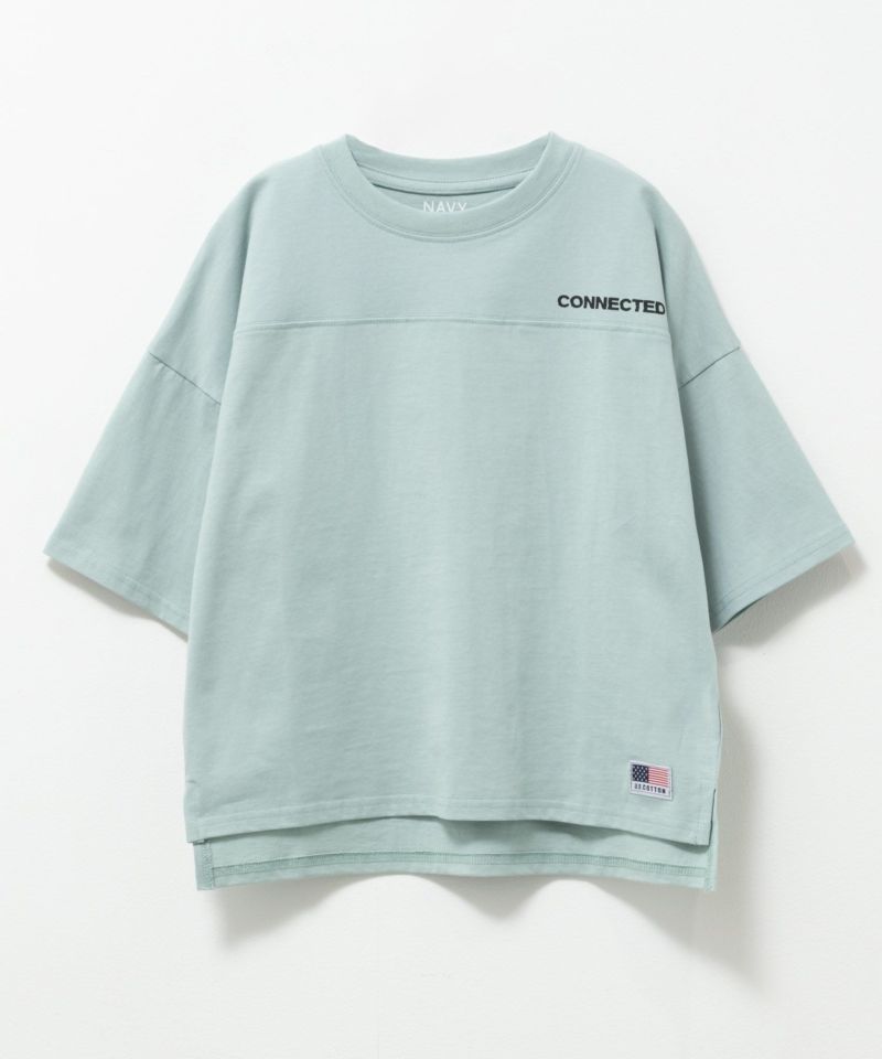 NAVY ルーズシルエットストリート切替Tシャツ キッズ メール便 対応商品商品画像-4