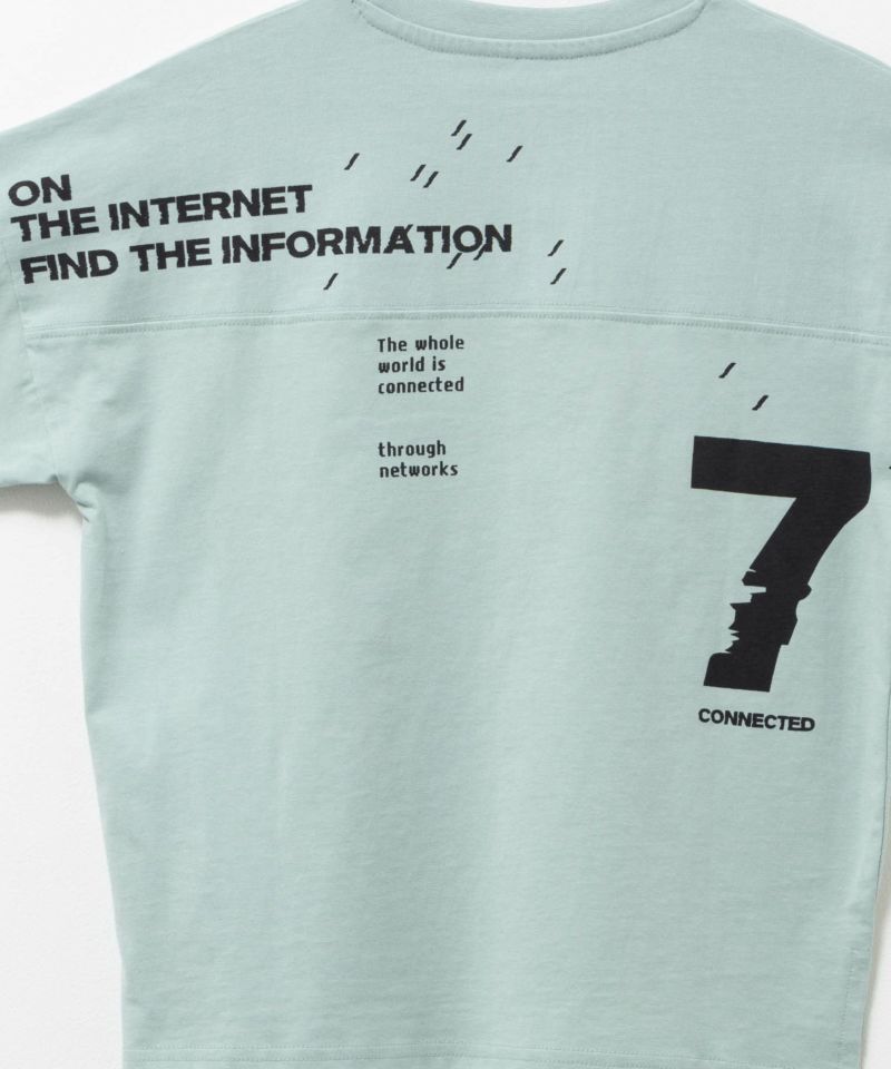 NAVY  ルーズシルエットストリート切替Tシャツ キッズ メール便 対応商品商品画像-8