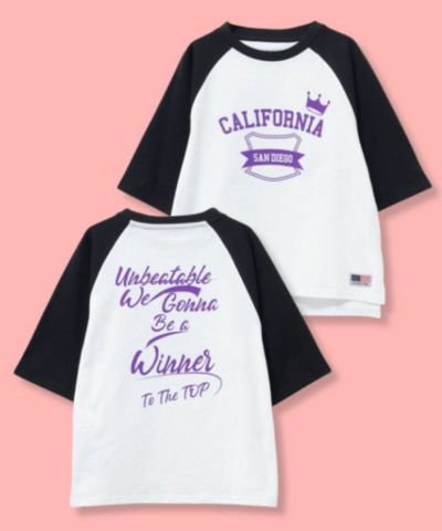 [値下げ]NAVY  ルーズシルエット五分袖ラグランTシャツ キッズ ネコポス 対応商品