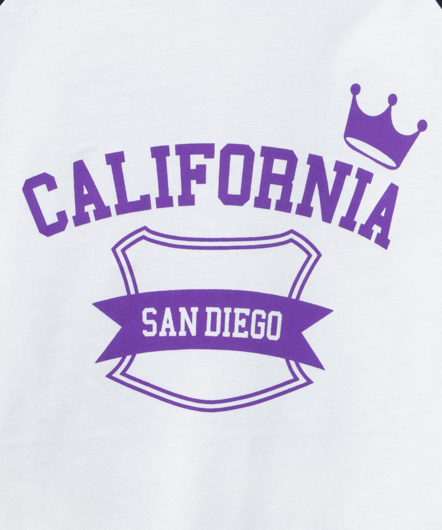 NAVY  ルーズシルエット五分袖ラグランTシャツ キッズ メール便 対応商品商品画像-4