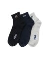 FILA クォーターソックス 異柄 3足組 メンズ