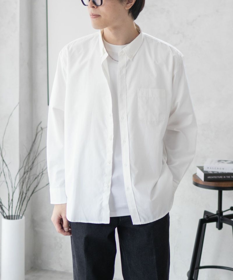 NAVY ブロードボタンダウンシャツ メンズ商品画像-1