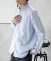 NAVY ブロードボタンダウンシャツ メンズ
