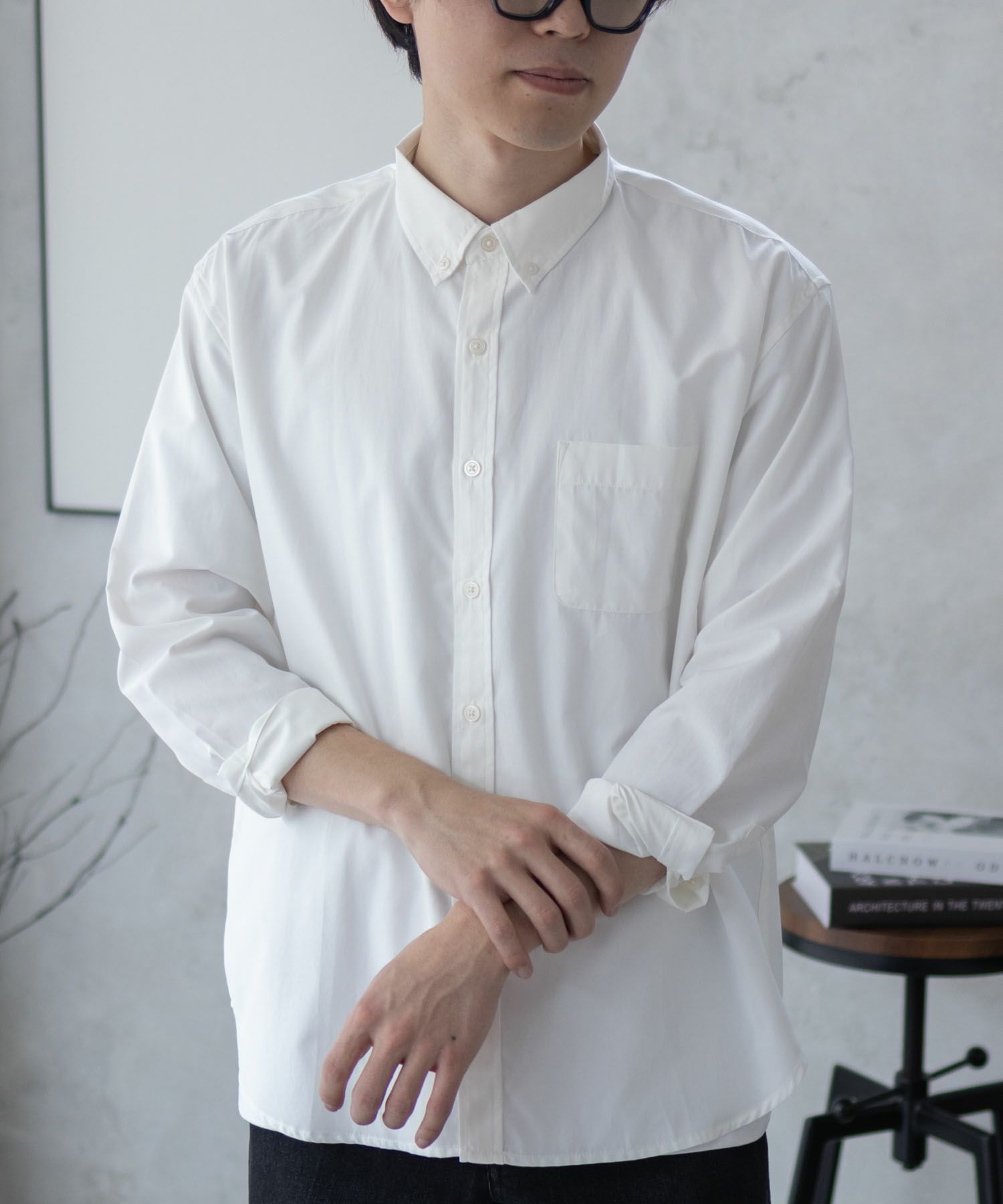 NAVY  ブロードボタンダウンシャツ メンズ商品サムネイル-8