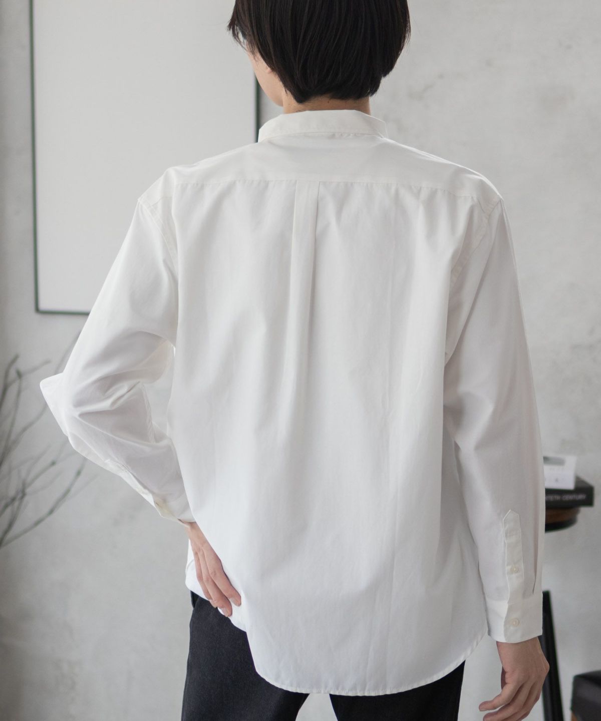 NAVY ブロードボタンダウンシャツ メンズ