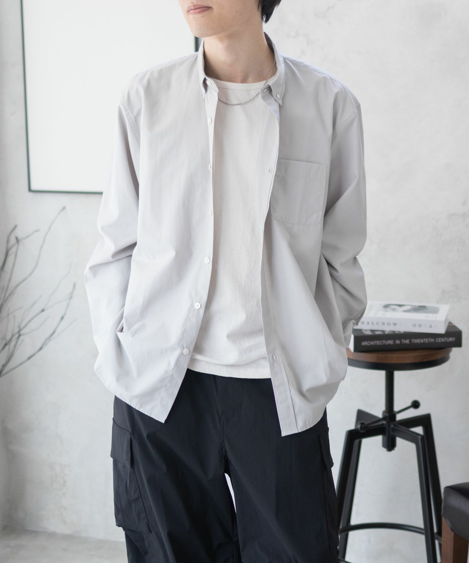 NAVY  ブロードボタンダウンシャツ メンズ商品画像-12