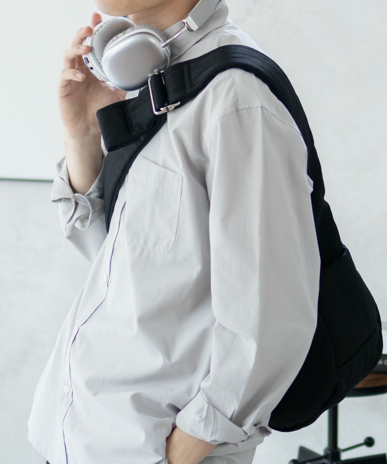 NAVY ブロードボタンダウンシャツ メンズ