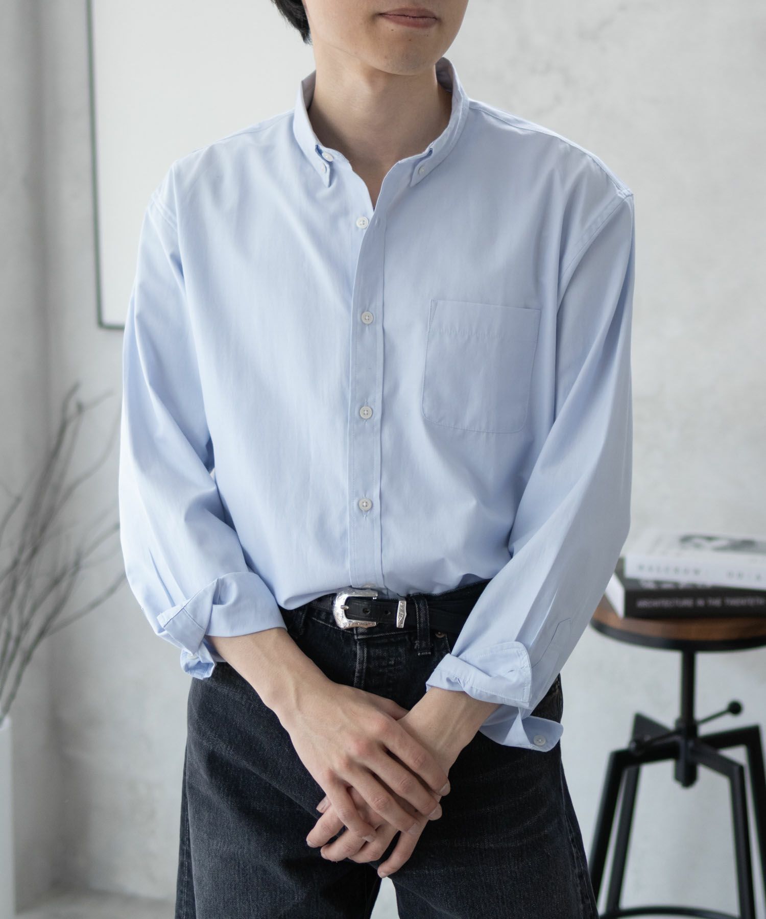 NAVY  ブロードボタンダウンシャツ メンズ商品サムネイル-20