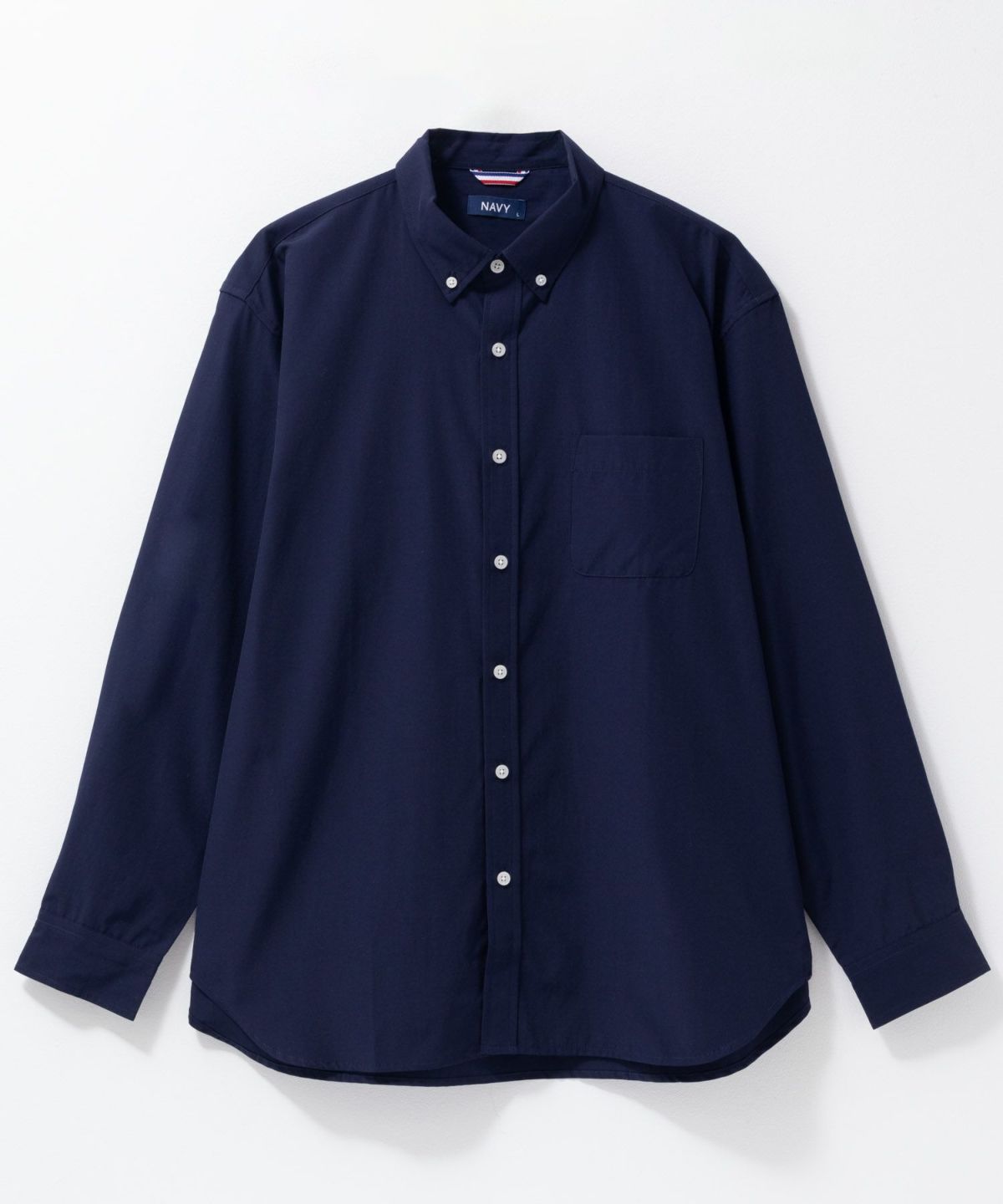 NAVY ブロードボタンダウンシャツ メンズ