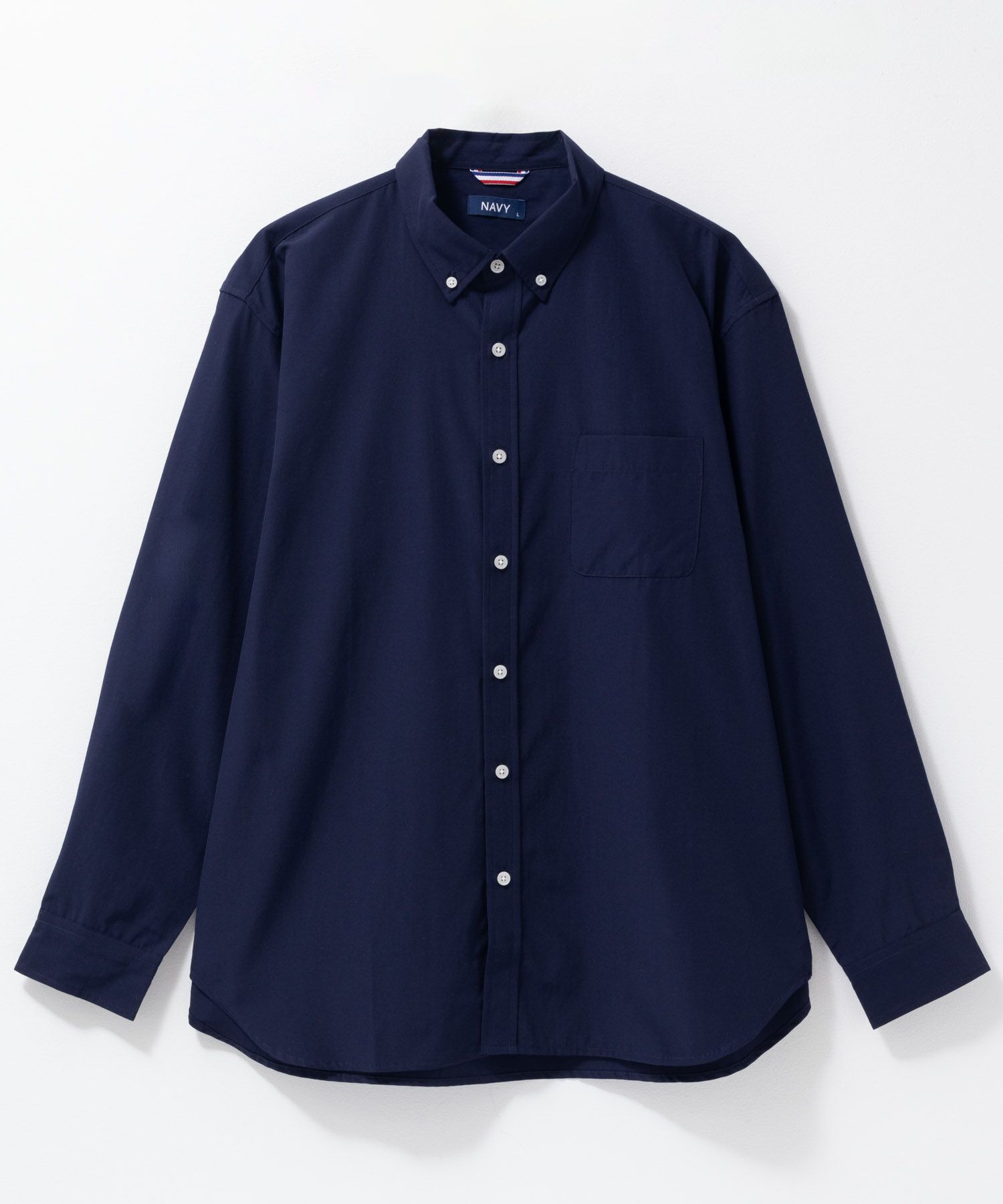 NAVY ブロードボタンダウンシャツ メンズ