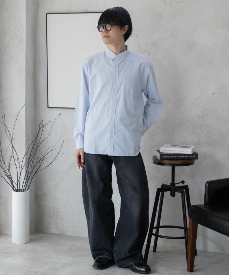 NAVY  ブロードボタンダウンシャツ メンズ商品画像-38