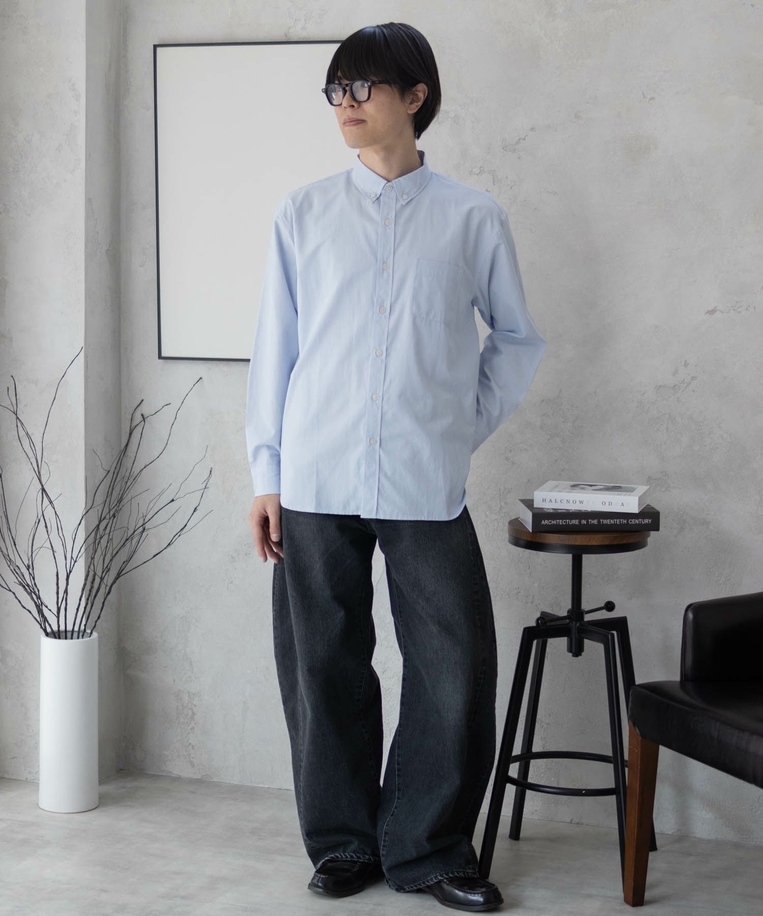 NAVY  ブロードボタンダウンシャツ メンズ商品サムネイル-38