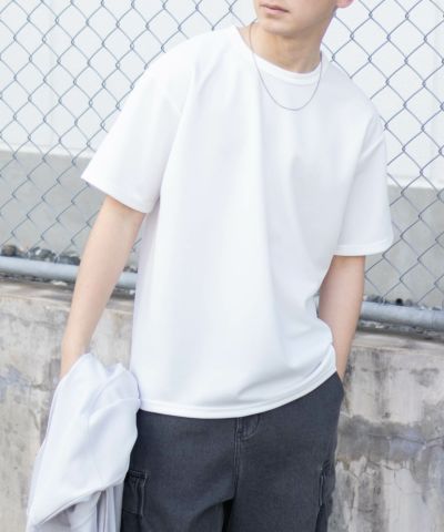 NAVY カノコクルーネックTシャツ メンズ