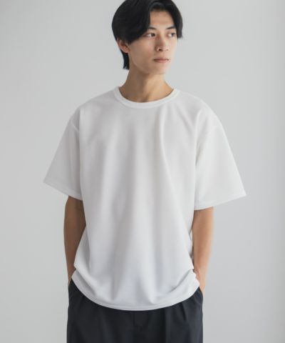 NAVY  カノコクルーネックTシャツ メンズ