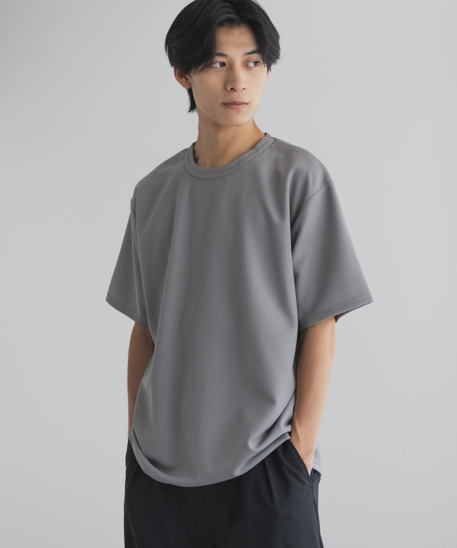 NAVY カノコクルーネックTシャツ メンズ商品画像-2
