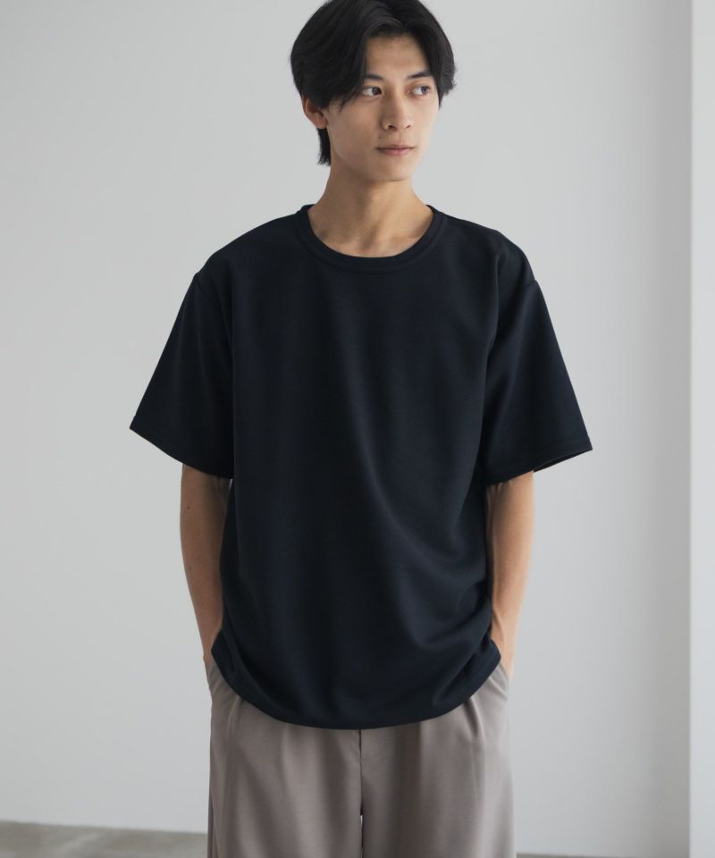 NAVY  カノコクルーネックTシャツ メンズ商品画像-3