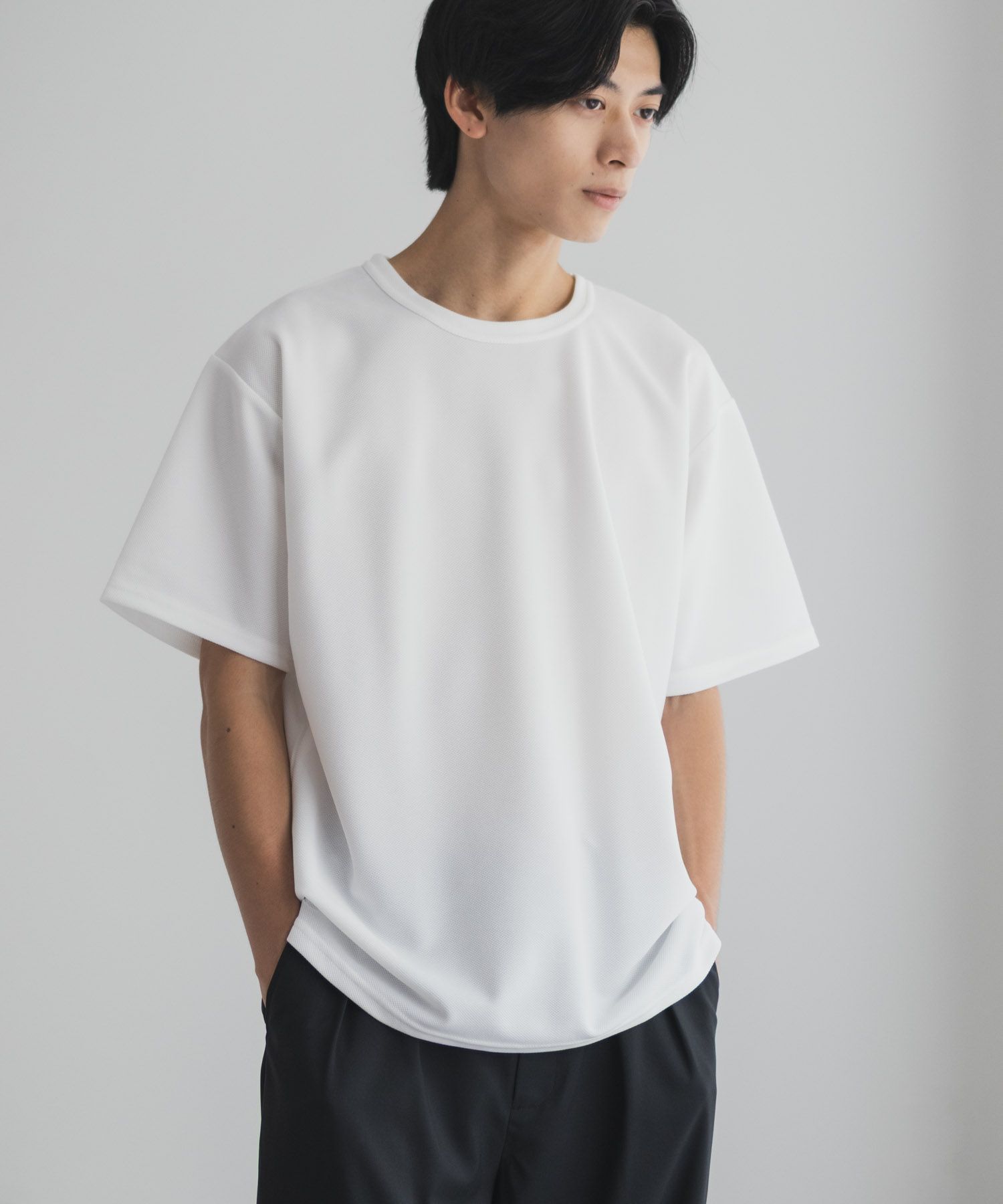 NAVY カノコクルーネックTシャツ メンズ商品画像-8
