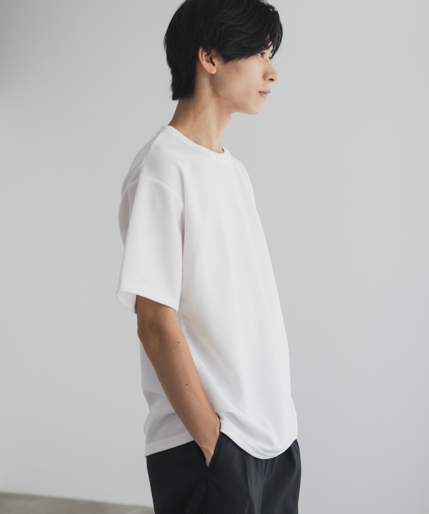 NAVY  カノコクルーネックTシャツ メンズ商品サムネイル-9