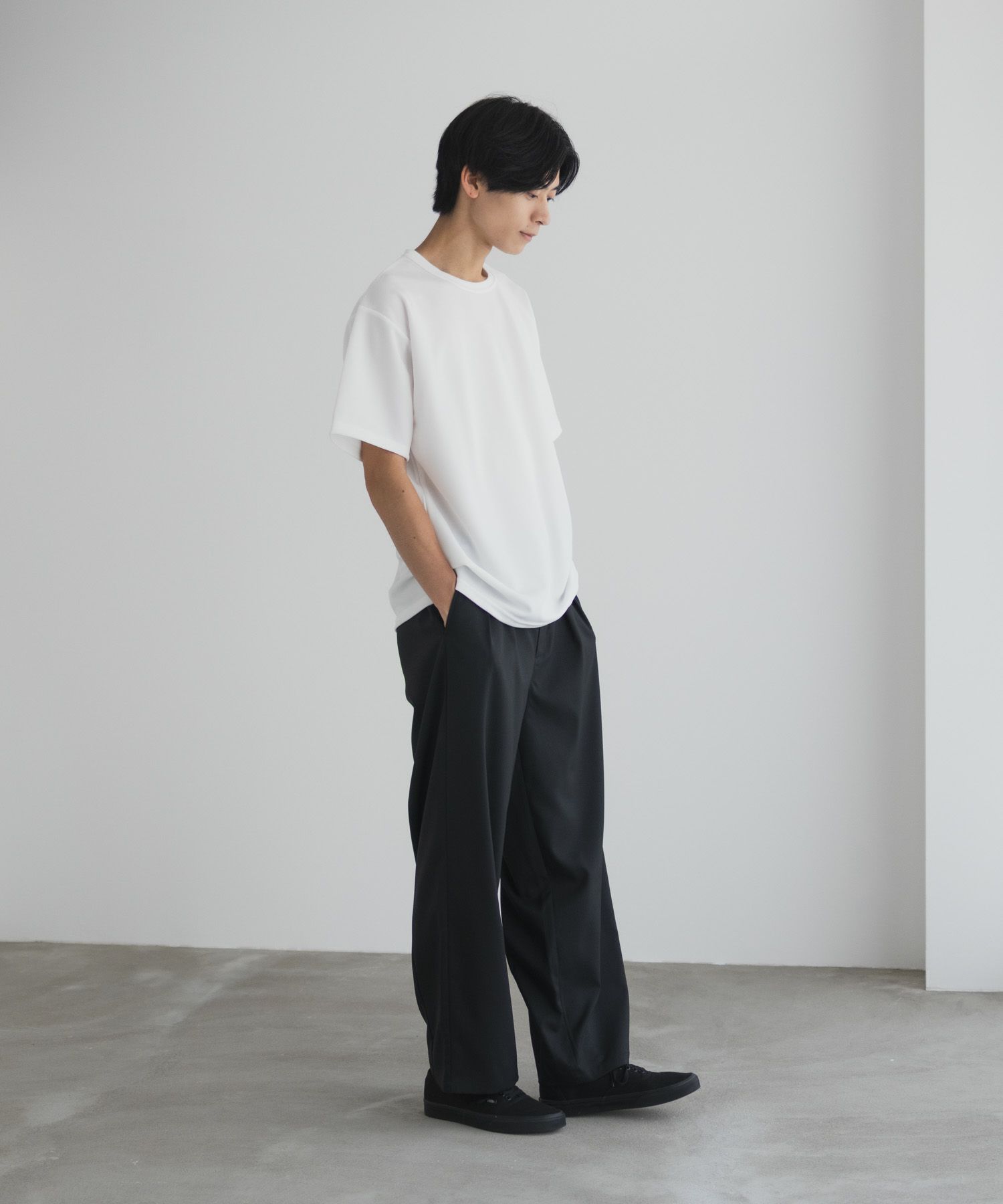 NAVY カノコクルーネックTシャツ メンズ