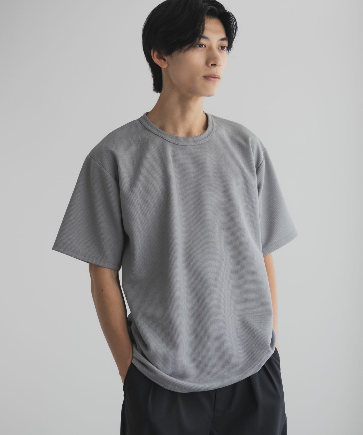 NAVY カノコクルーネックTシャツ メンズ