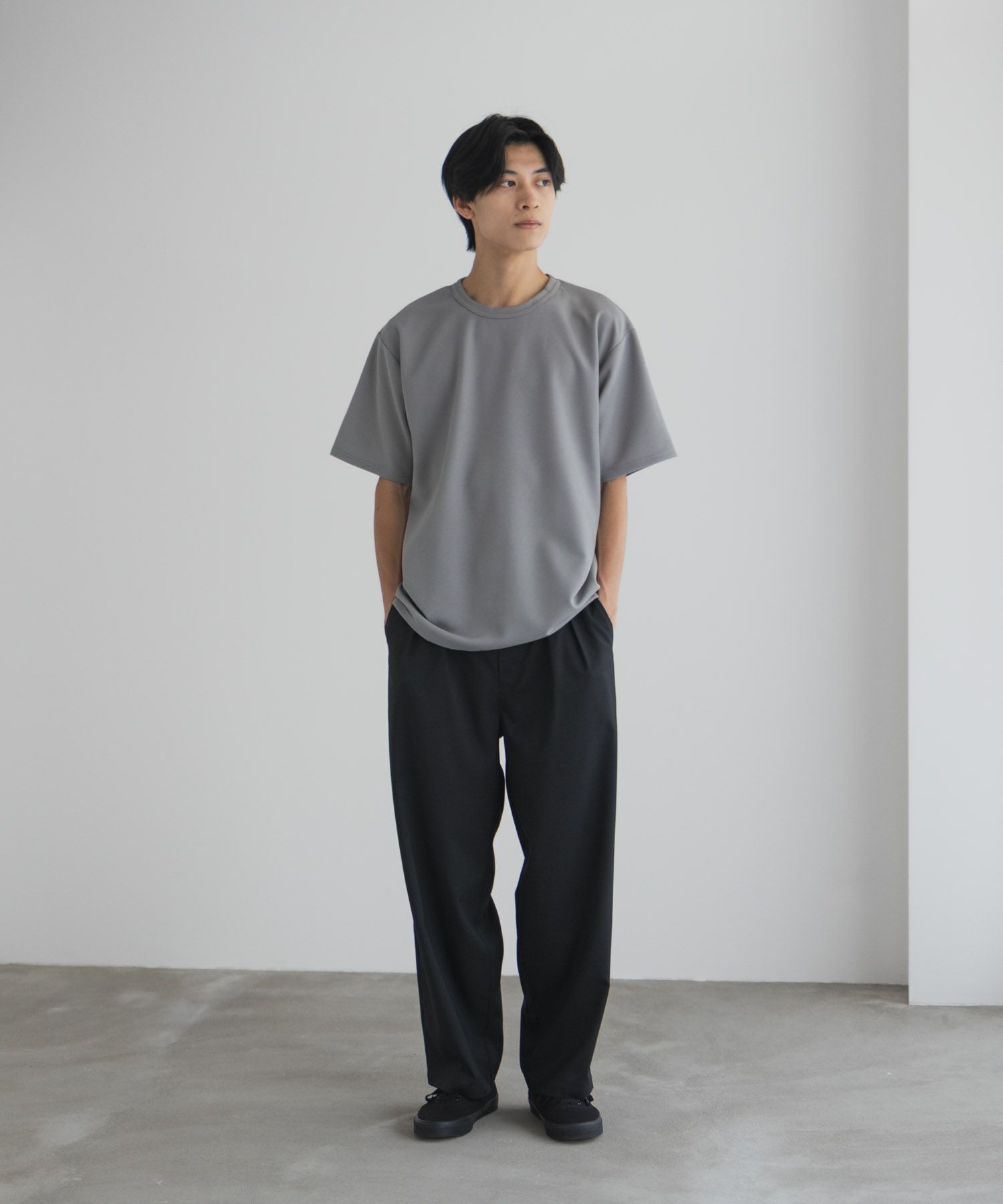 NAVY カノコクルーネックTシャツ メンズ