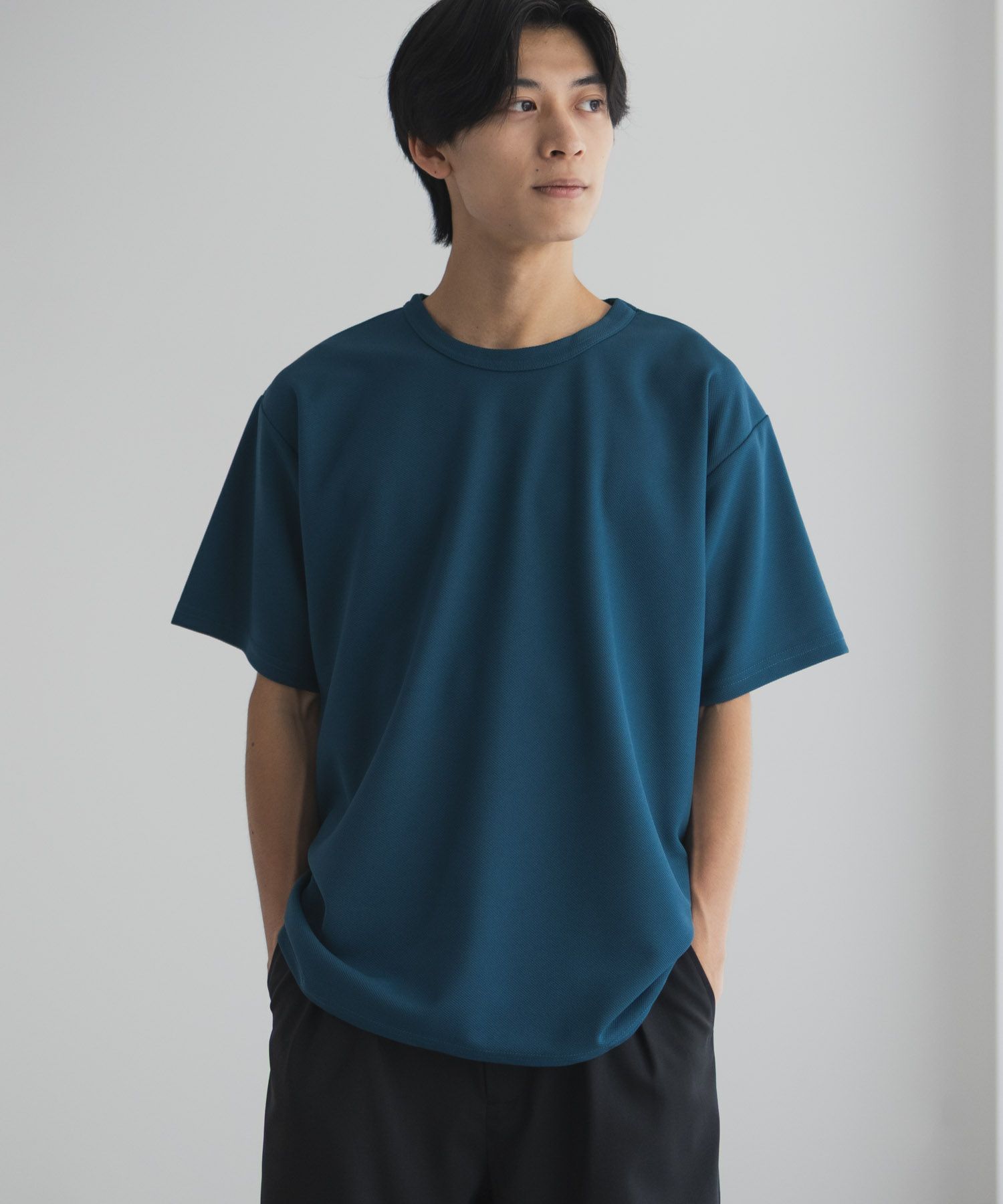 NAVY  カノコクルーネックTシャツ メンズ商品画像-16