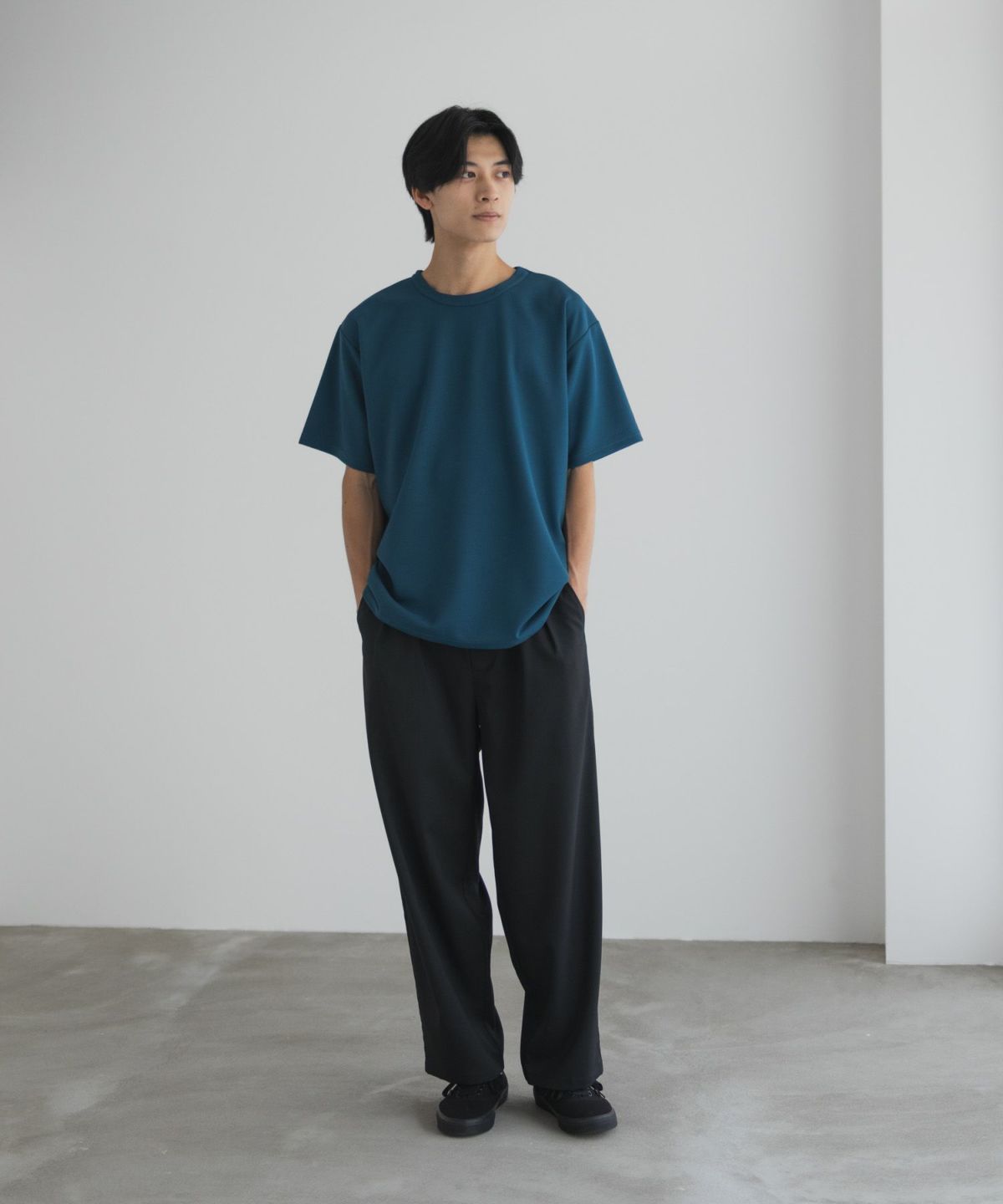 NAVY カノコクルーネックTシャツ メンズ