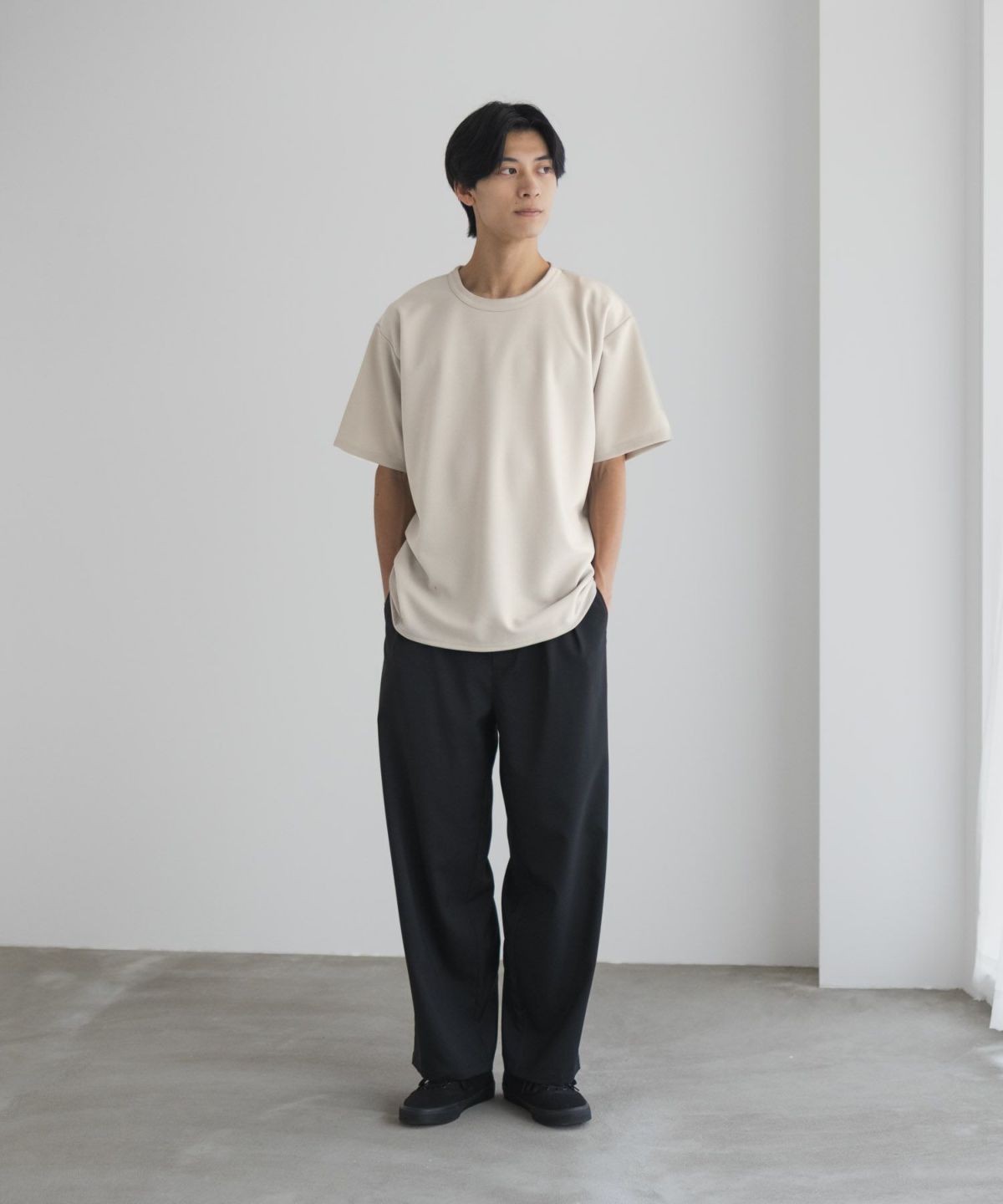 NAVY カノコクルーネックTシャツ メンズ