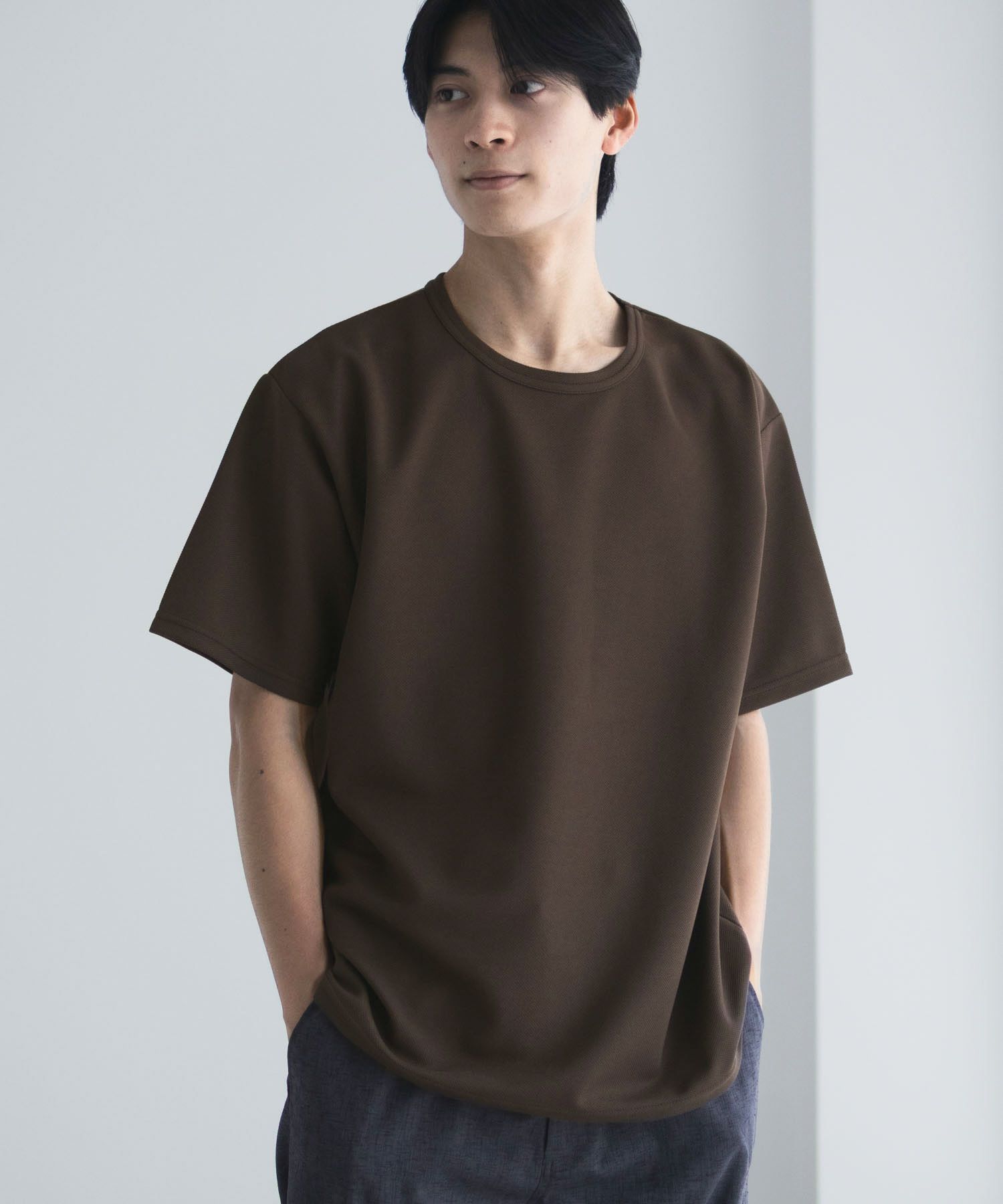 NAVY  カノコクルーネックTシャツ メンズ商品画像-22