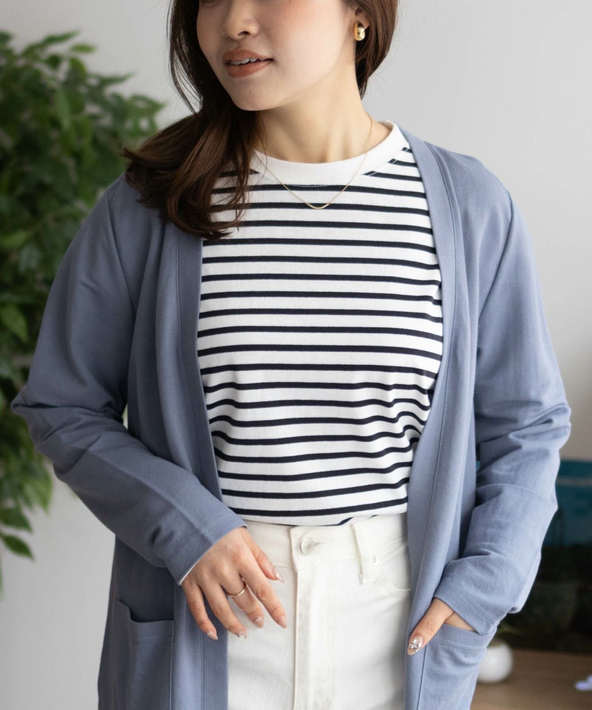 NAVY SARARI UVトッパーカーディガン レディース