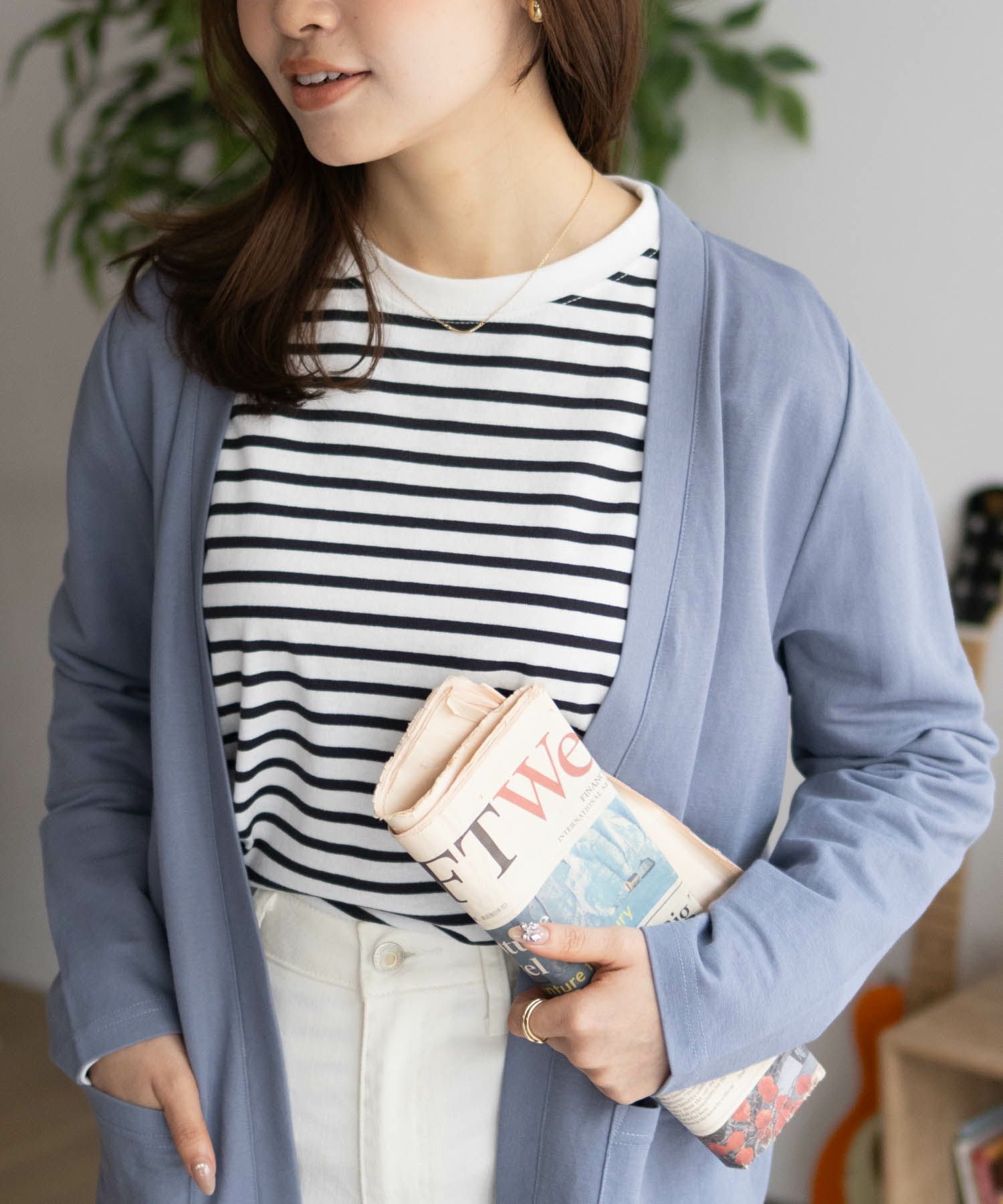 NAVY SARARI UVトッパーカーディガン レディース