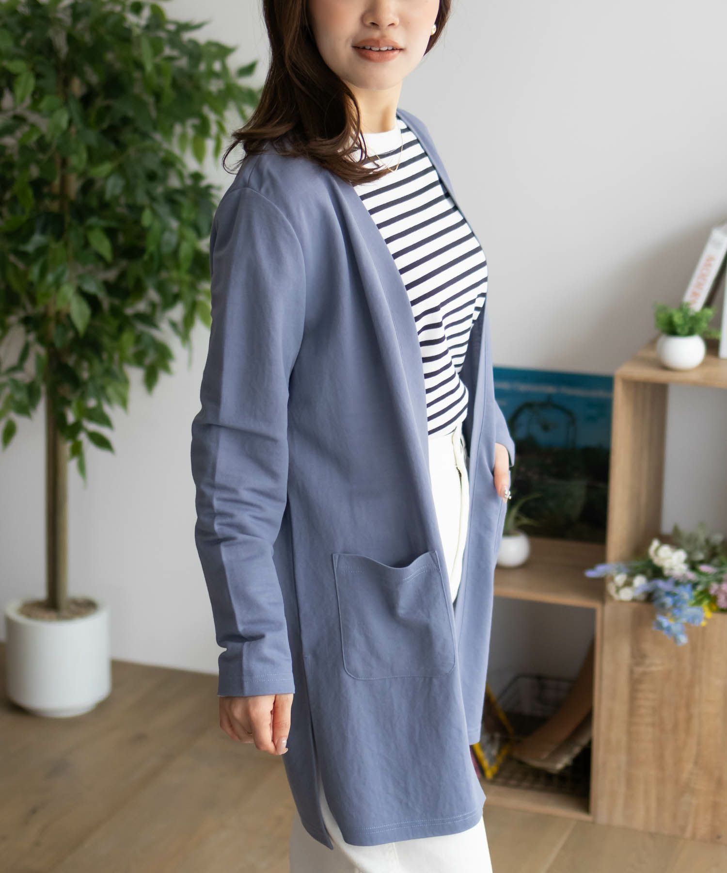 NAVY SARARI UVトッパーカーディガン レディース